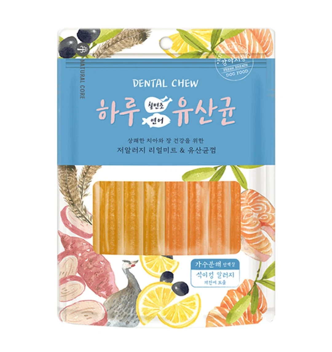 Natural Core Turkey Salmon Sweet Potato Dental Chew 12pcs