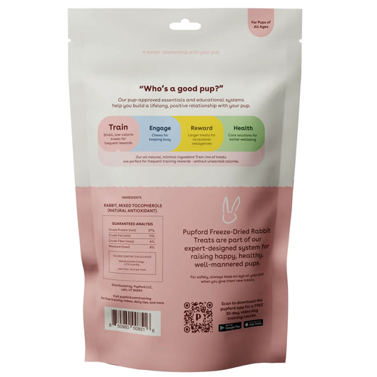 Pupford Freeze Dried Rabbit Training Treats 2oz for Dog