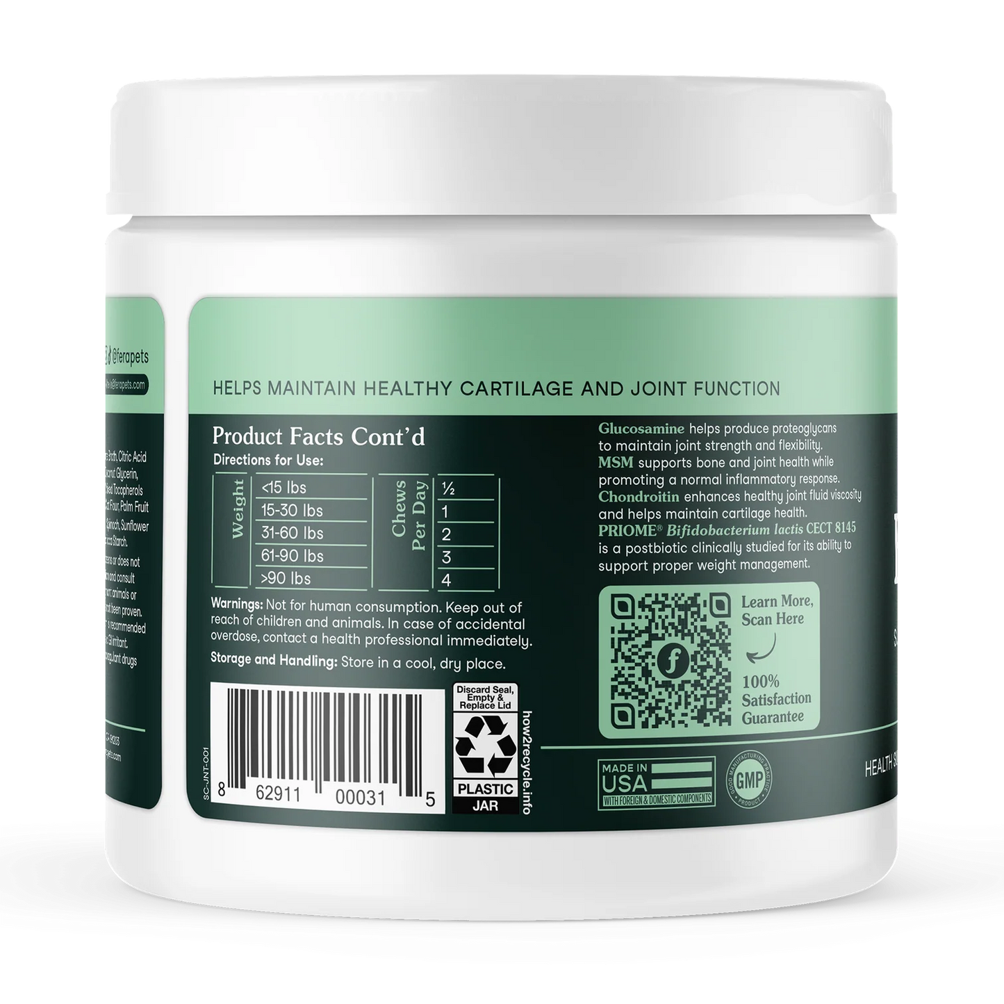 Fera Pets Hip + Joint Support for Dog 90 cts