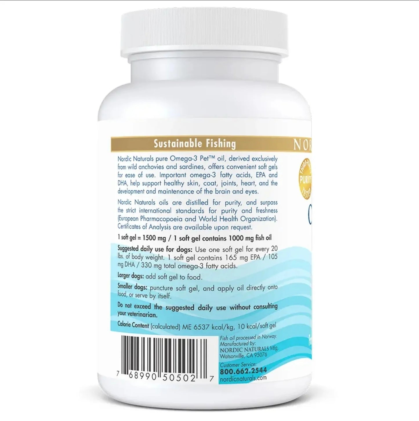 Nordic Naturais Omega 3 Pet Soft Gels 90 Soft Gels