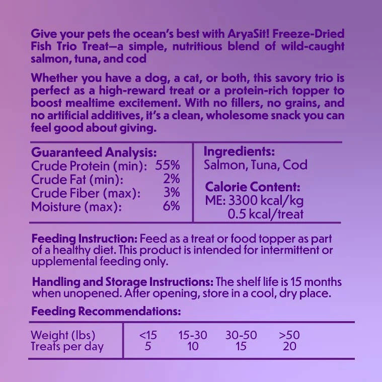 Freeze-Dried Fish Trio 2.1 OZ
